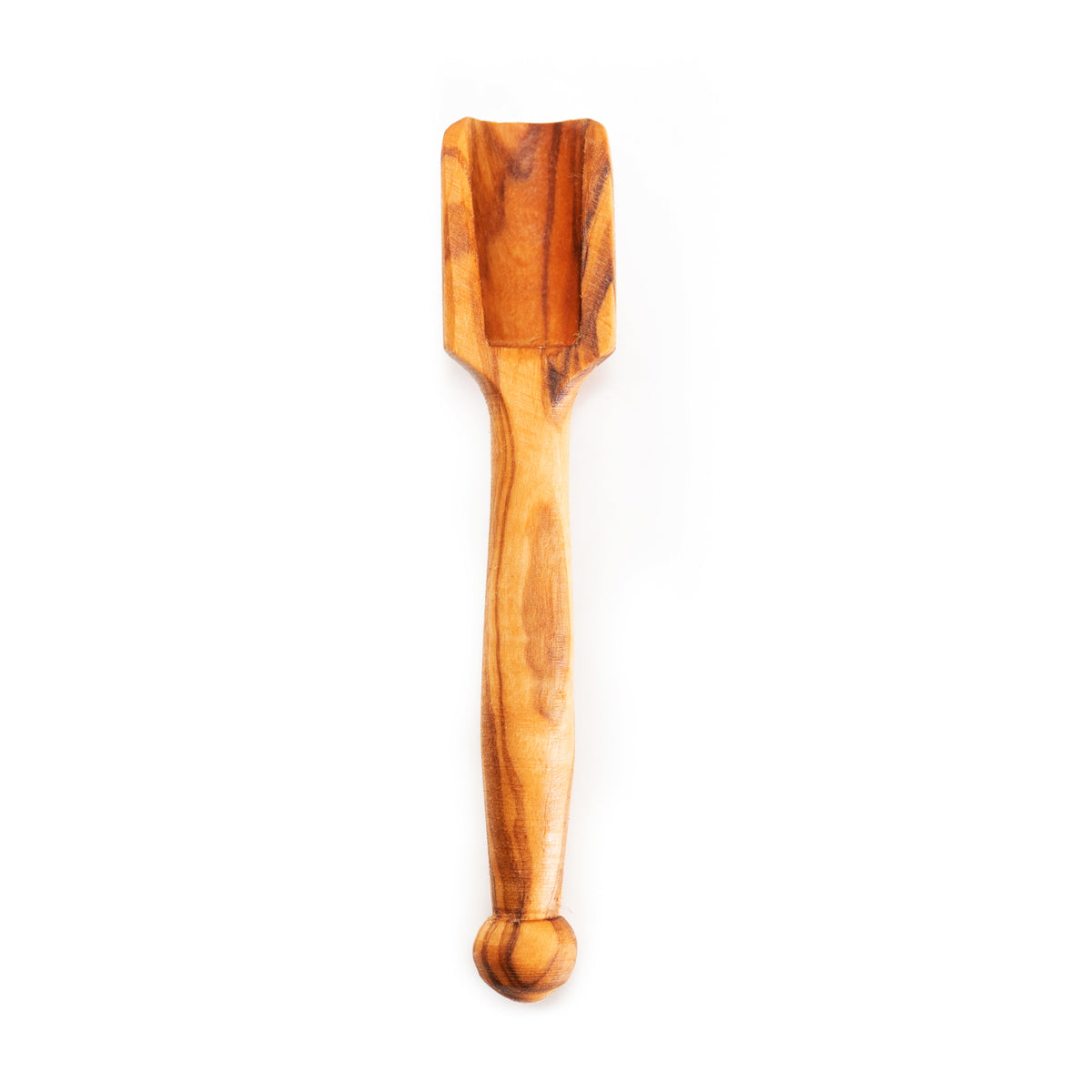 Modern Olive Wood Salt Spoon