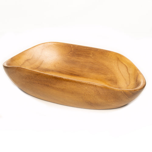 Oval Yakizara Wooden Appetizer Plate