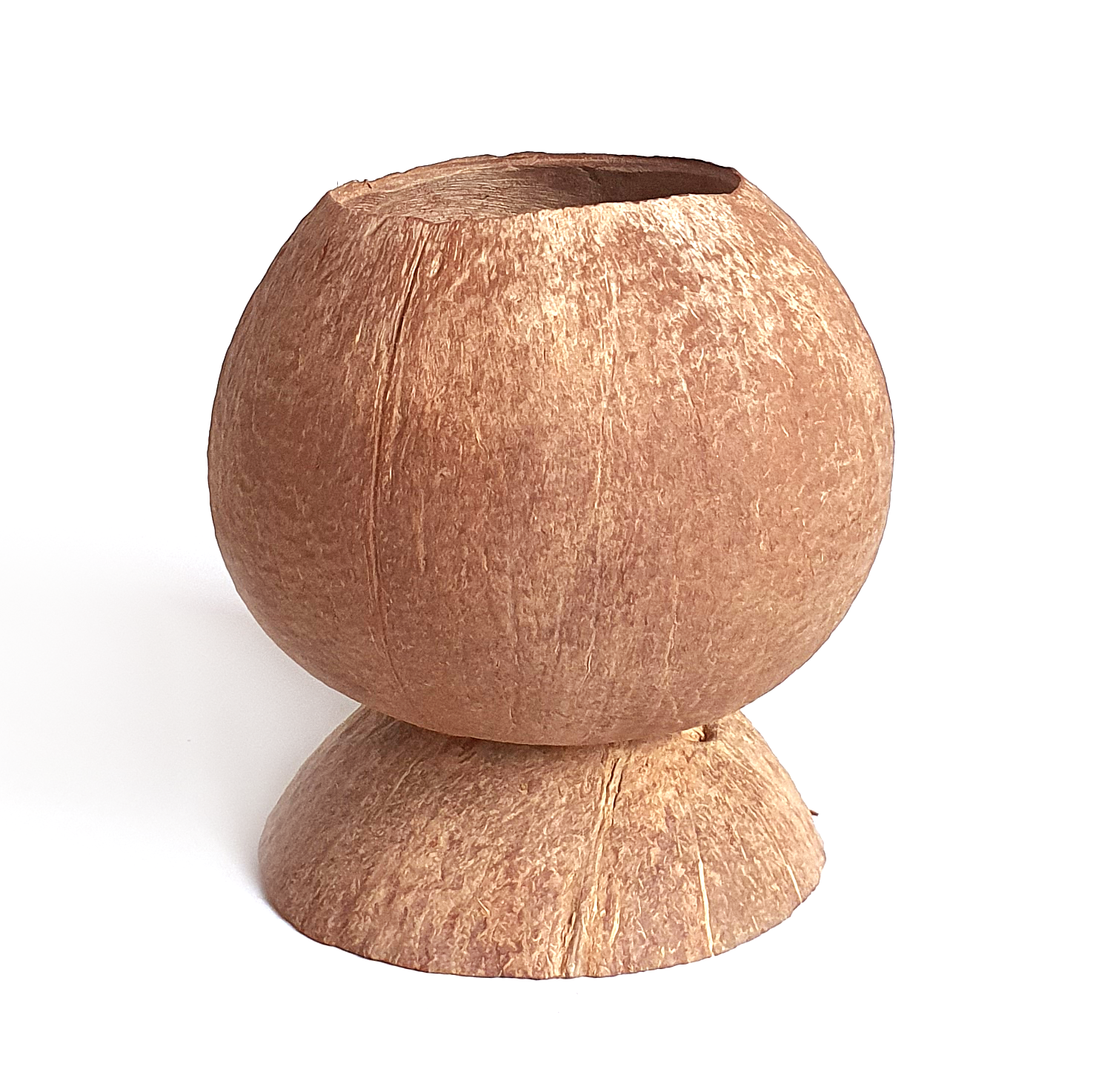 coconut shell plant pot Rainforest Bowls Pedestal Coconut Planter 4-Pack