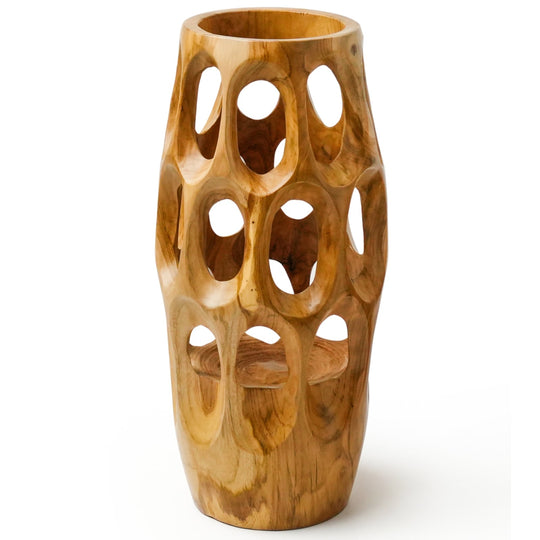 15-Inch Tall Multi Home Teak Root Vase