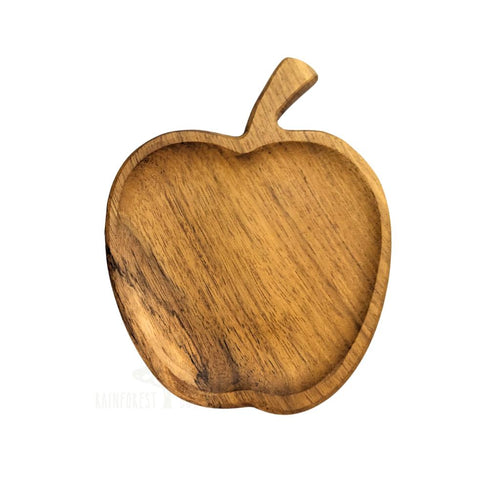 Rainforest Bowls Apple Teak Wood Appetizer plates small 