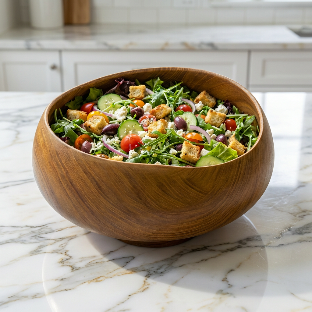 Curved Hachi Teak Wood Serving Bowl with Stand – Rainforest Bowls