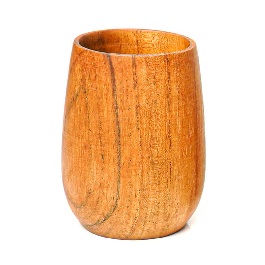 Rounded Teak Wood Cup - Small