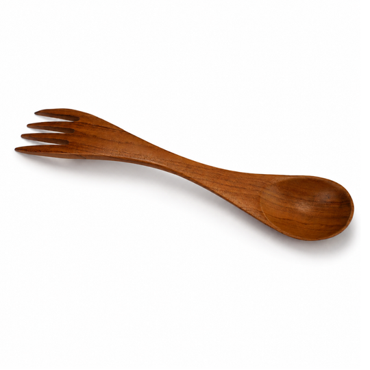 Teak Wood All Purpose 2-in-1 Spork Utensil