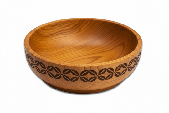 Classic Batik Teak Wood Bowl