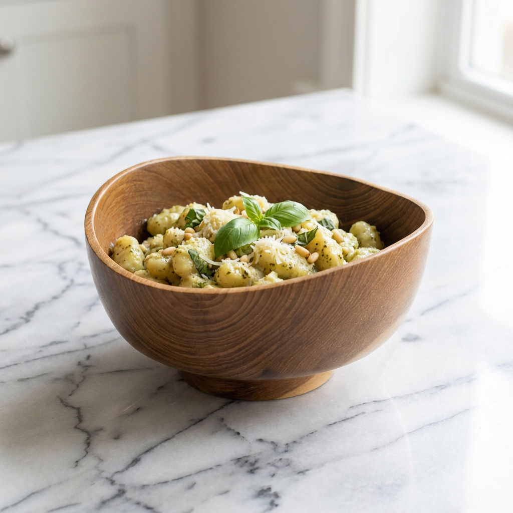 Wavy Menbachi Teak Wood Noodle Bowl - Jumbo – Rainforest Bowls