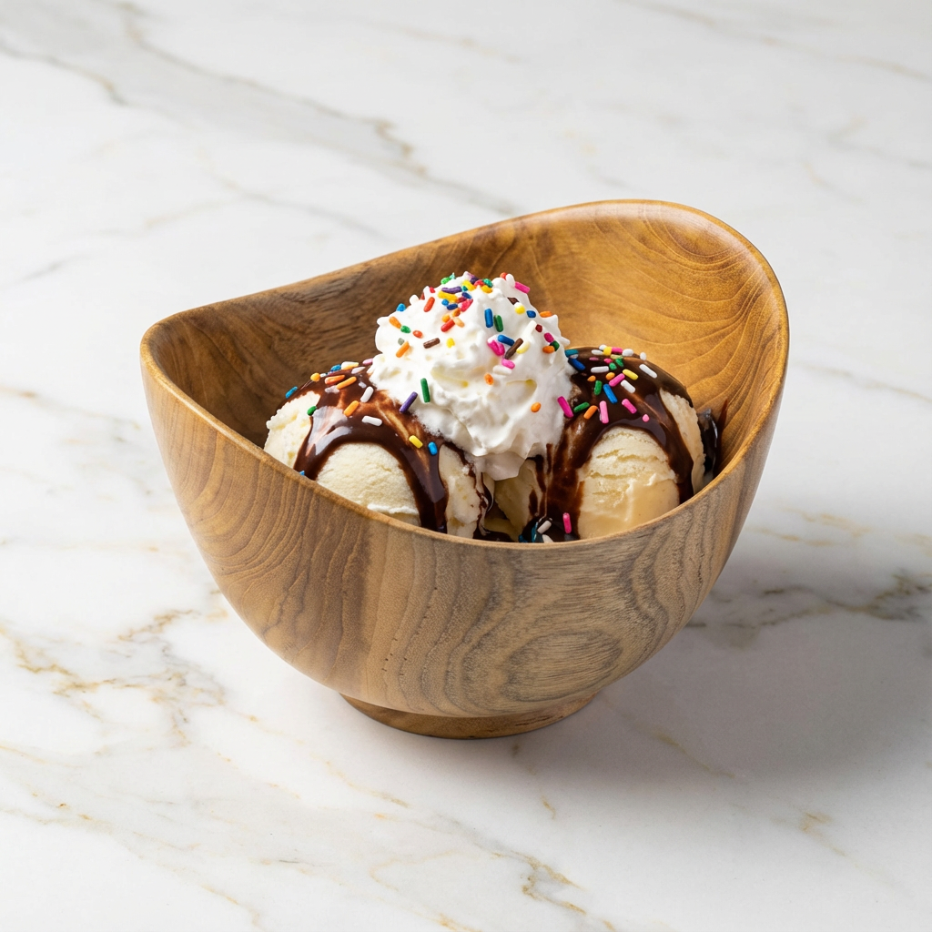 Wavy Menbachi Teak Wood Noodle Bowl - Small – Rainforest Bowls