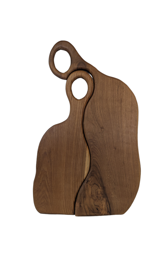 The Duo Teak Wood Charcuterie Cutting Board