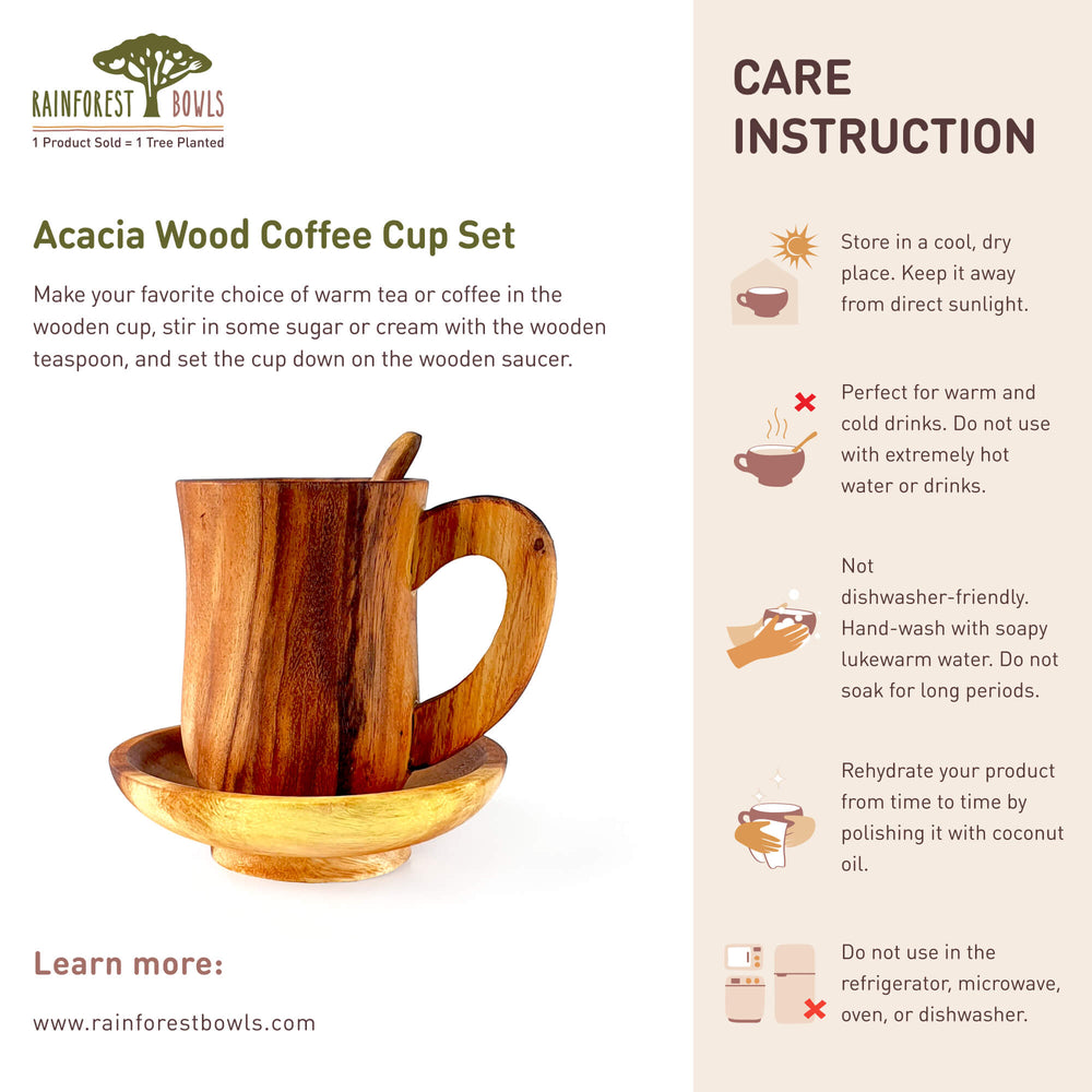 Wooden Tea Cup Sets  Japan-Inspired Luxury - Rainforest Bowls