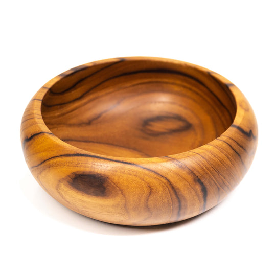 Rounded Teak Wood Bowl - Medium