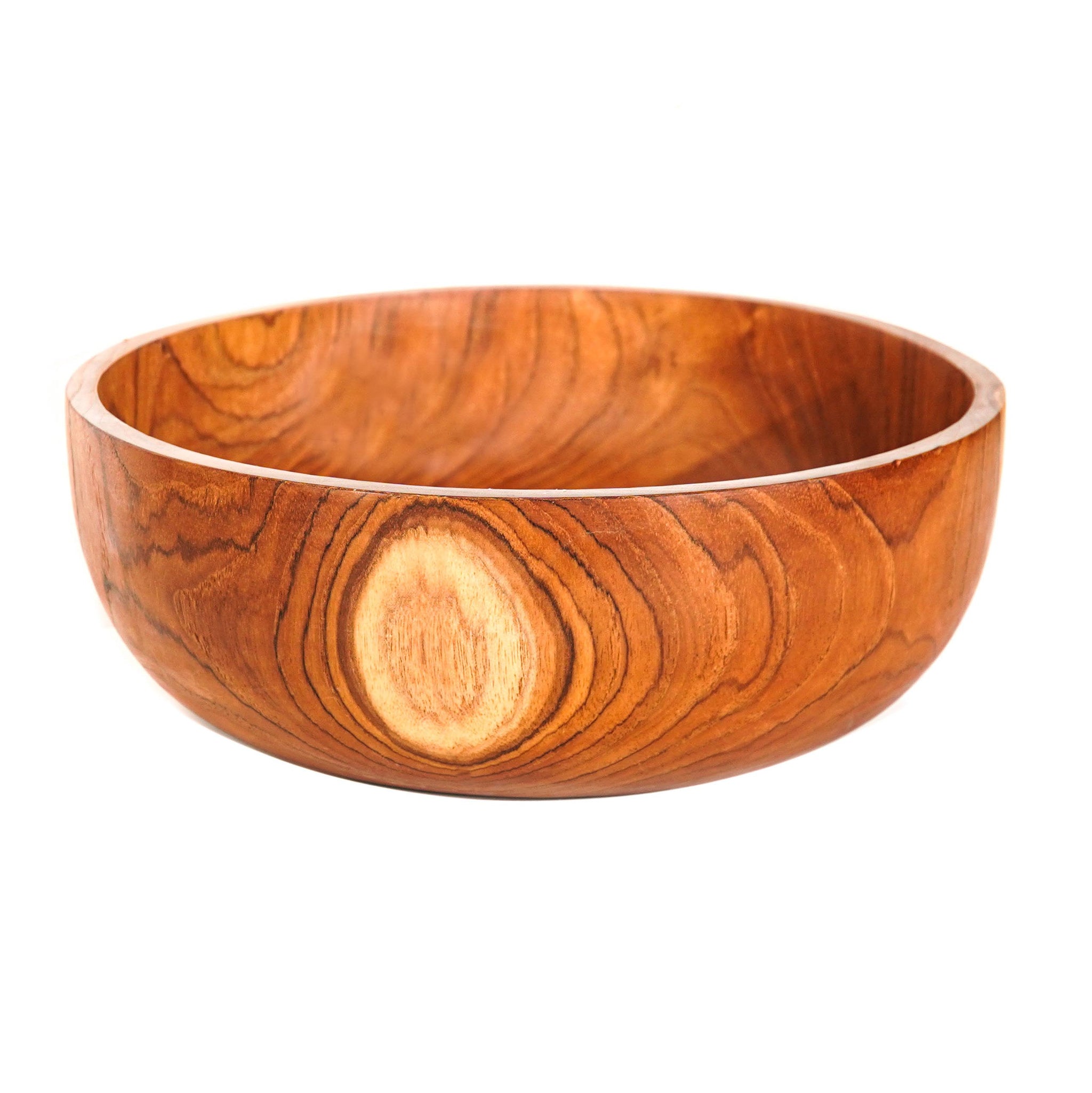 Classic Teak Wood Salad Serving Bowl Rainforest Bowls