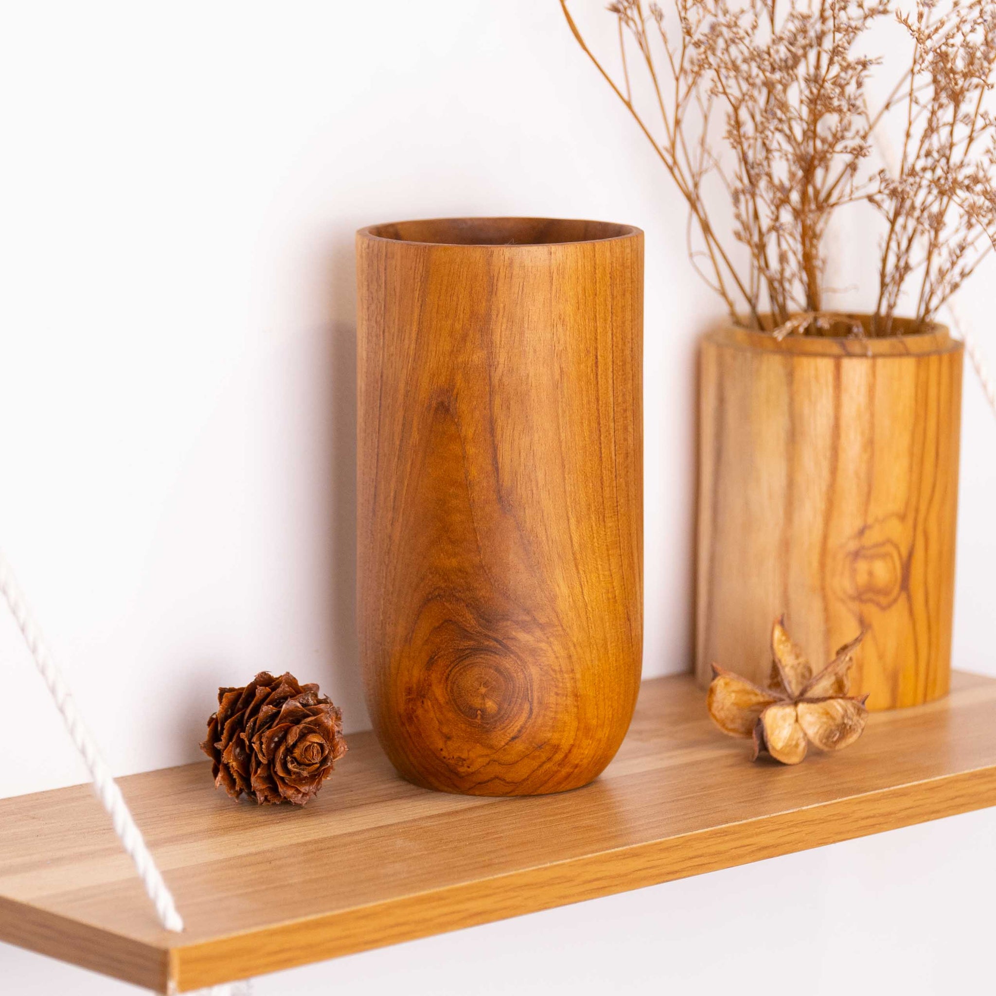 Classic Teak Wood Cup - Tall | Rainforest Bowls