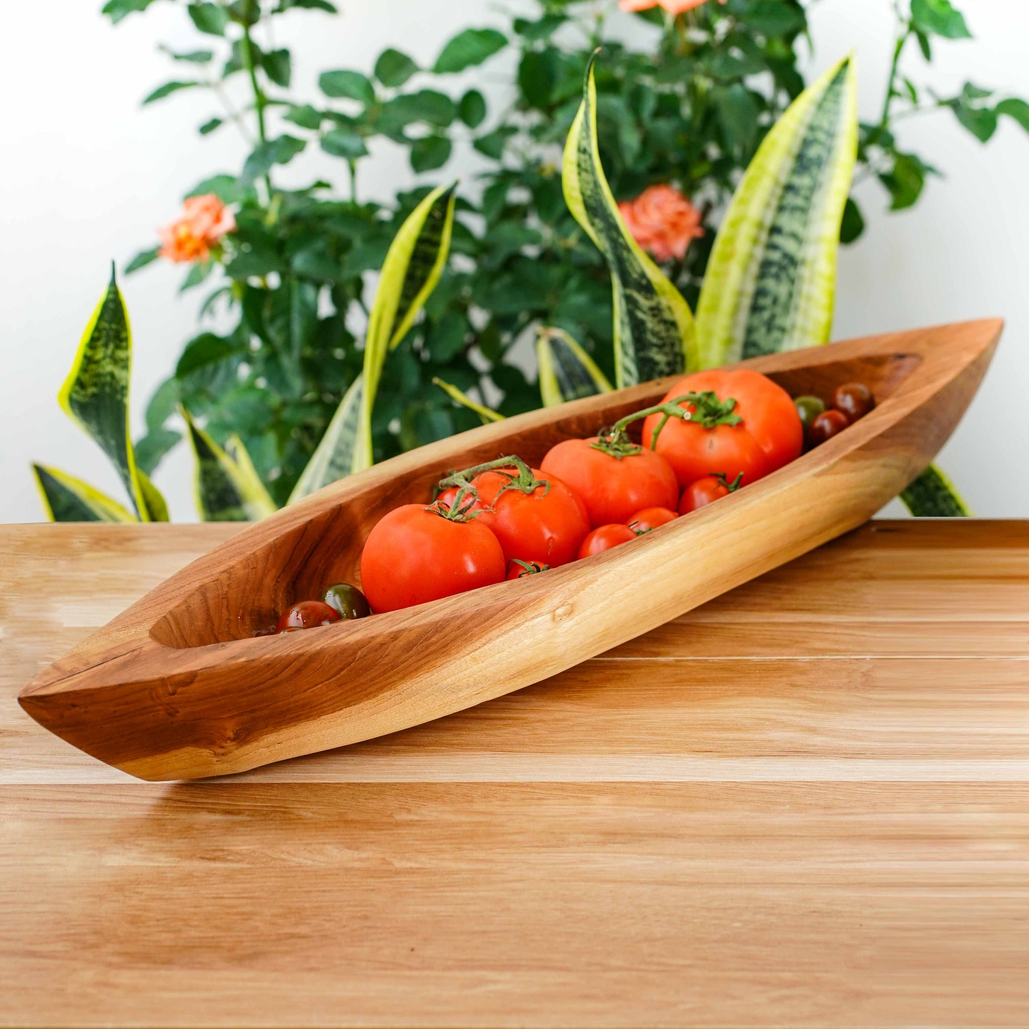 Canoe Teak Wood Serving Bowl | Rainforest Bowls