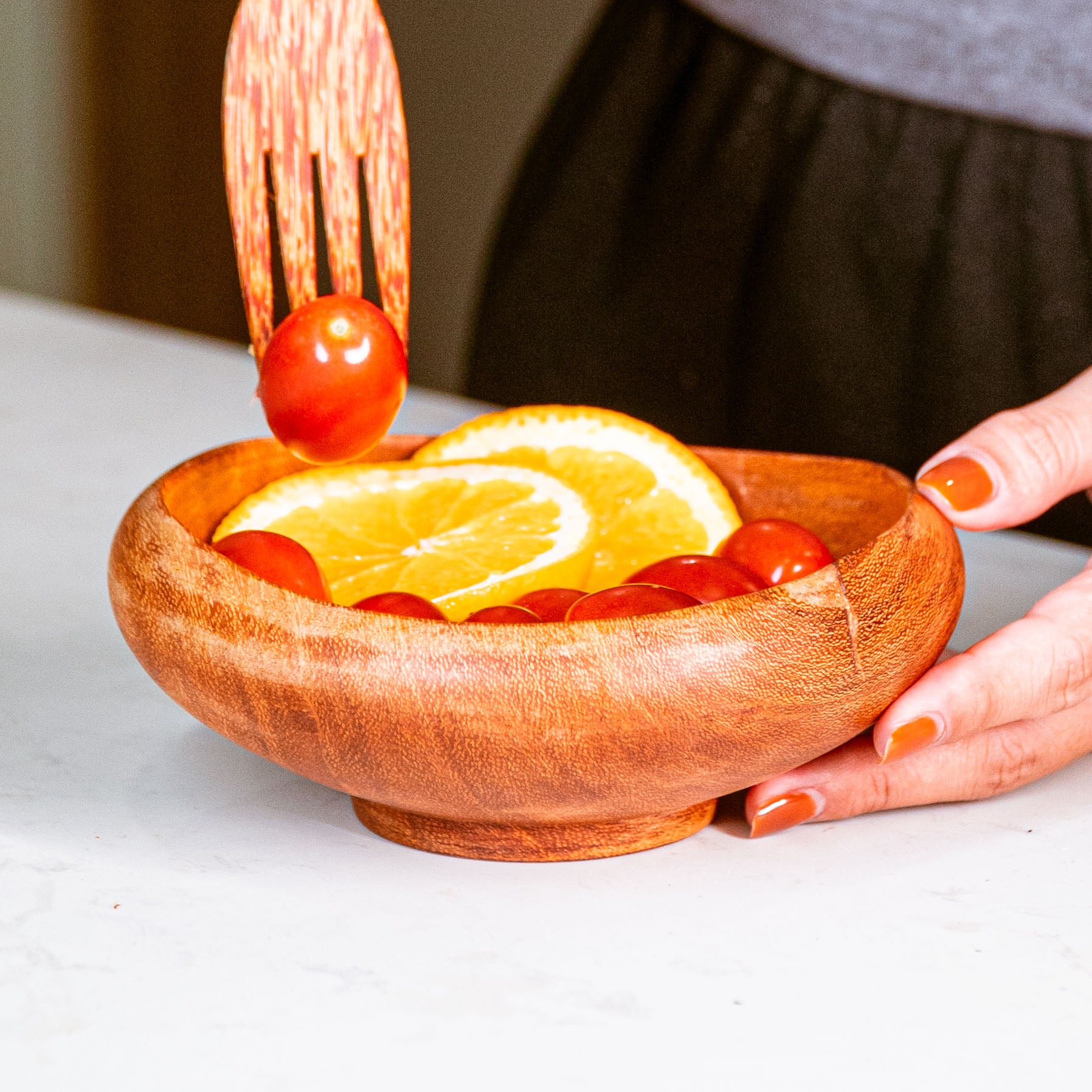 Curved Doussie Wood Bowl - Regular | Rainforest Bowls