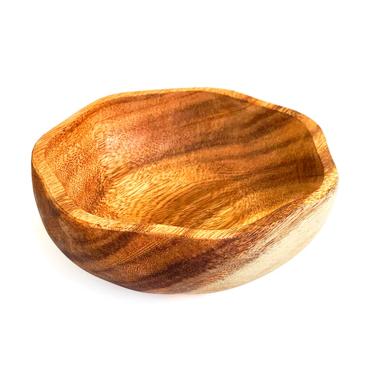 Flower Acacia Wood Bowl