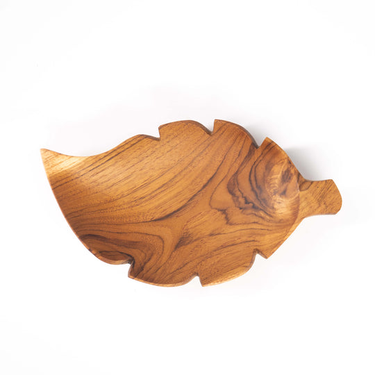 Leaf Teak Wood Plate