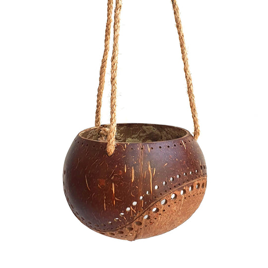 Hanging Two-Tone Coconut Planter