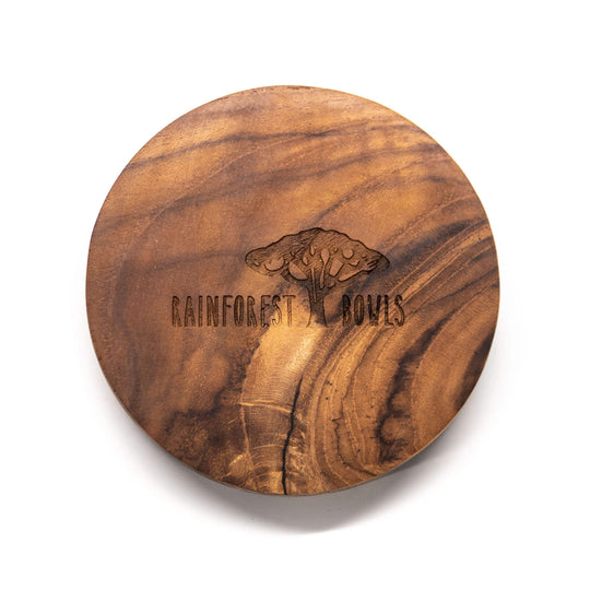 Round Teak Wood Coaster Set - 4-pack