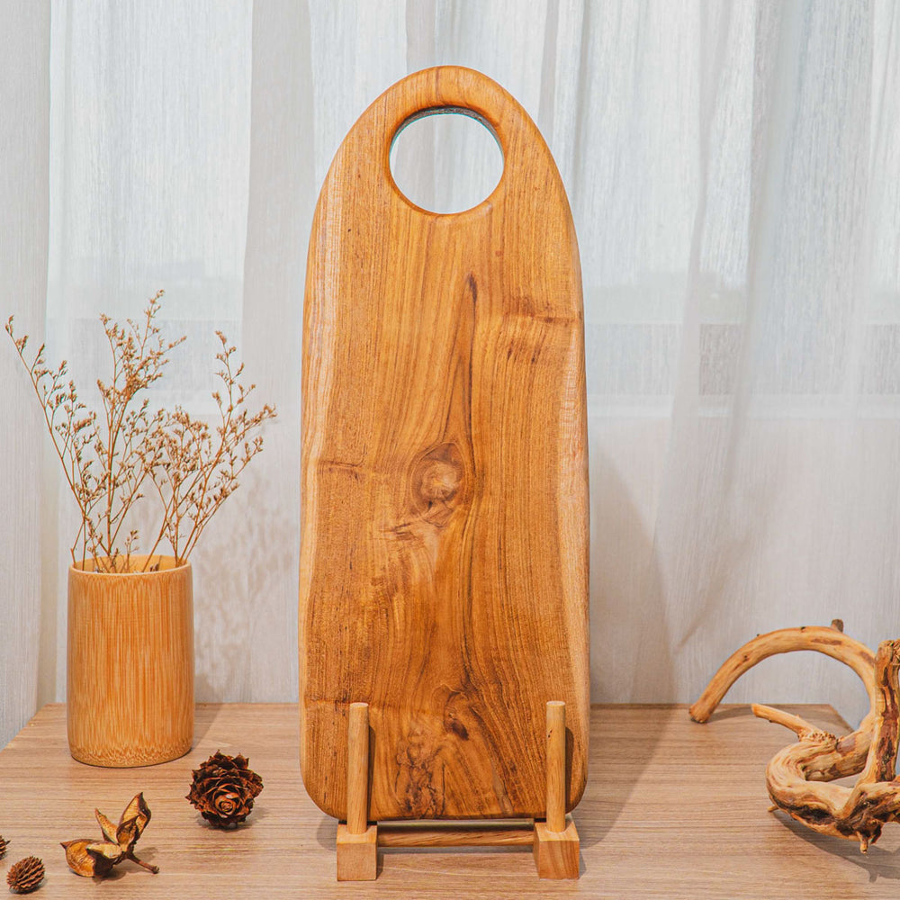 Rounded Edge Rectangular Teak Wood Chopping Board (16