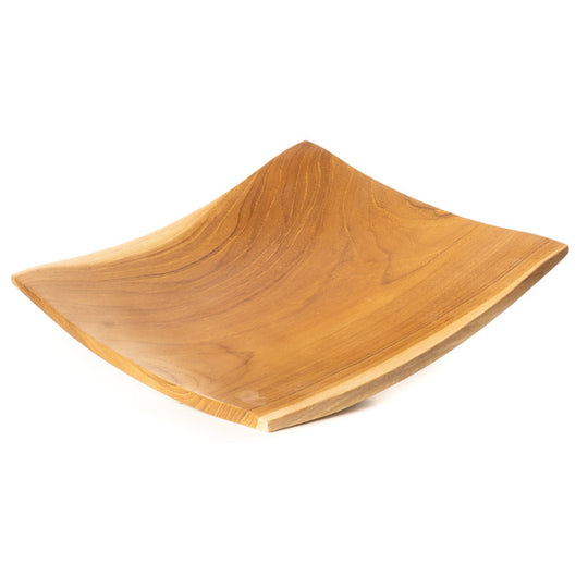 Origami Square Teak Wood Serving Plate