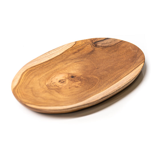 Oval Teak Wood Plate - Medium