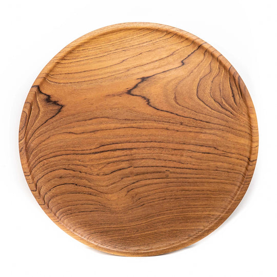 Round Teak Wood Plate - Jumbo