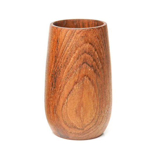 Rounded Teak Wood Cup - Regular