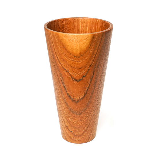 Straight Side Teak Wood Cup - Tall