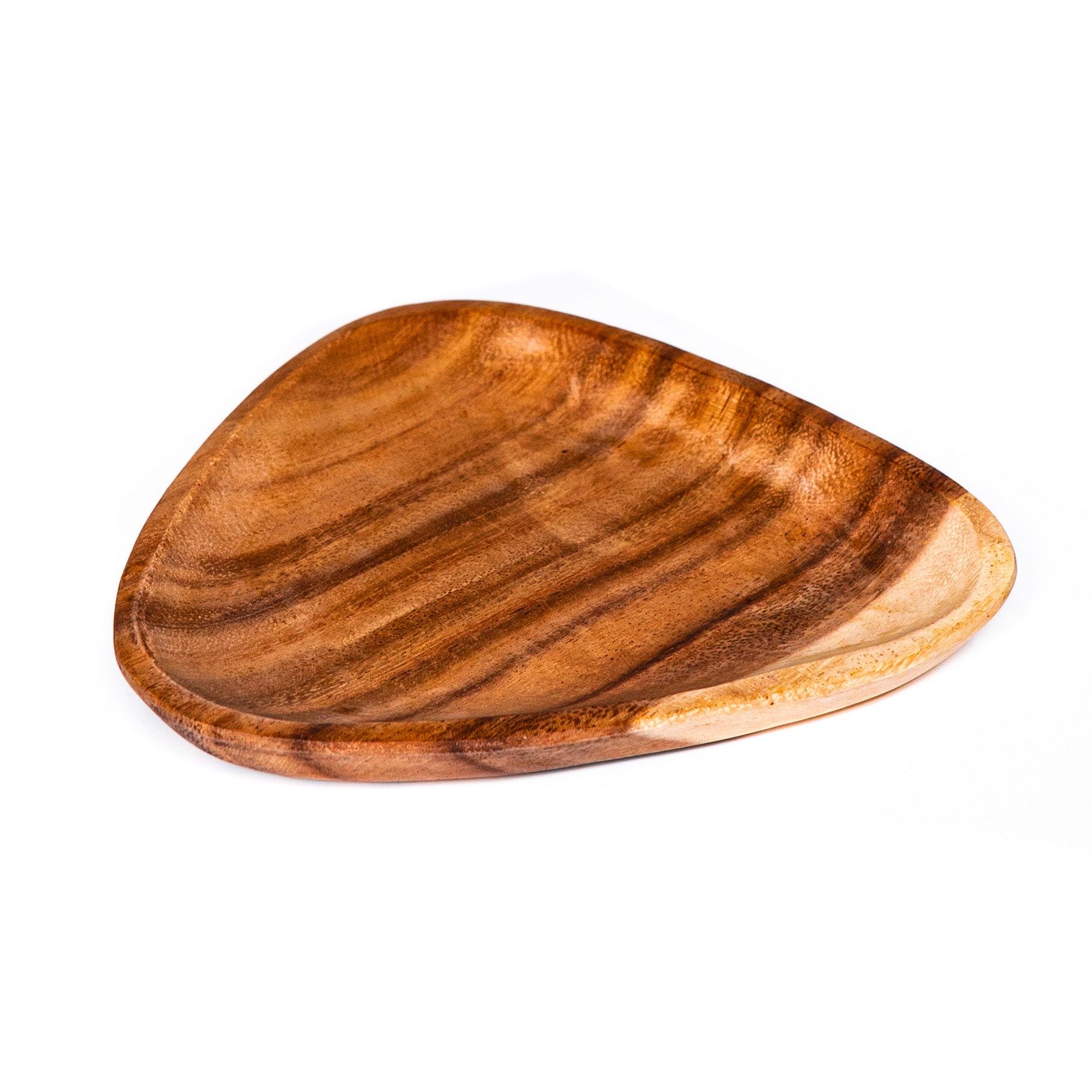 Triangle Acacia Wood Plate Rainforest Bowls