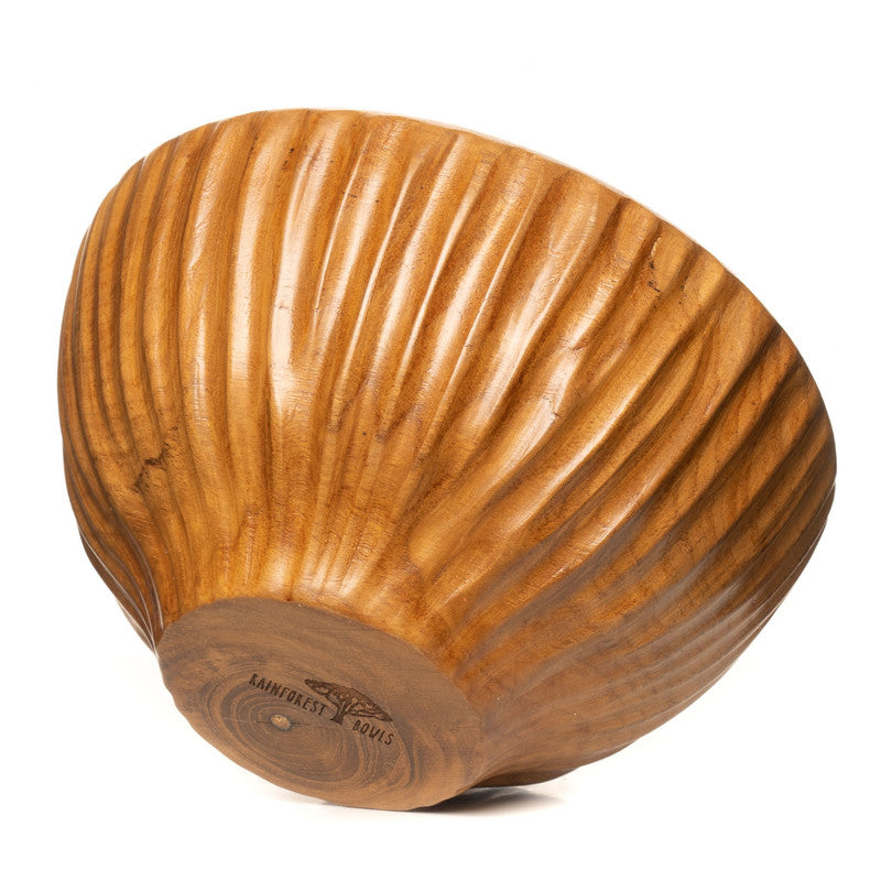 Vertical Carved Shiruwan Teak Wood Soup Bowl – Rainforest Bowls